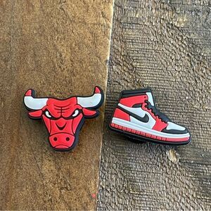 2‎ Piece Chicago Bulls Crocs Charms Set